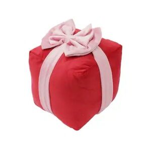 Brand New without tags - Hot Pink and Light Pink Gift-Shaped Pillow - Large